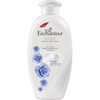 Sữa tắm trắng và dưỡng ẩm có hạt Enchanteur Magic 180g