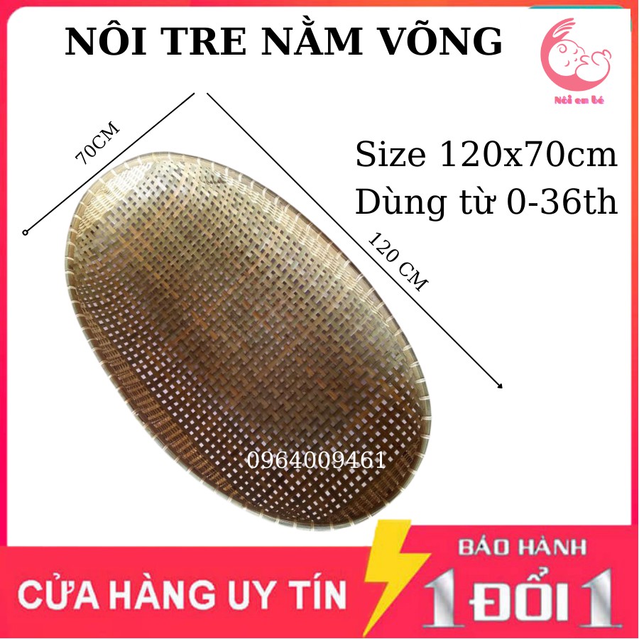 Nôi Tre Đặt Nằm Võng Cho Bé Size Lớn 120x70