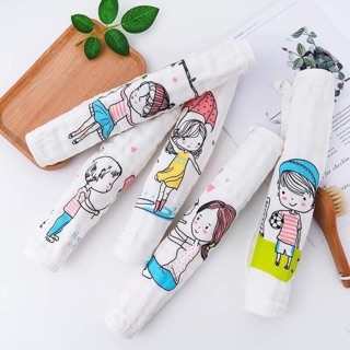 Set 5 khăn mặt xô 6 lớp cho bé
