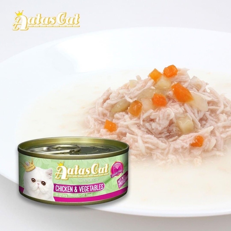 Pate mèo Aatas lon 80g, pate súp gà sợi, thức ăn mèo xuất xứ Singapore - 𝑨𝒎𝒆𝒐 𝑷𝒆𝒕 𝑯𝒐𝒎𝒆