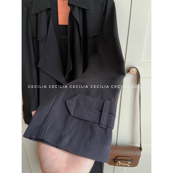 Áo khoác dài GABRIENNE Flowy Trench Coat By CECILIA dáng măng-tô thiết kế khoác nhẹ 1 lớp suôn rủ