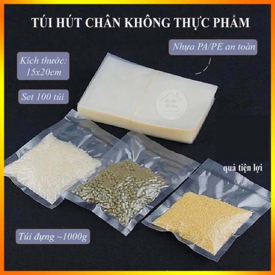 [FREESHIP] SET 100 TÚI HÚT CHÂN KHÔNG 25*17cm