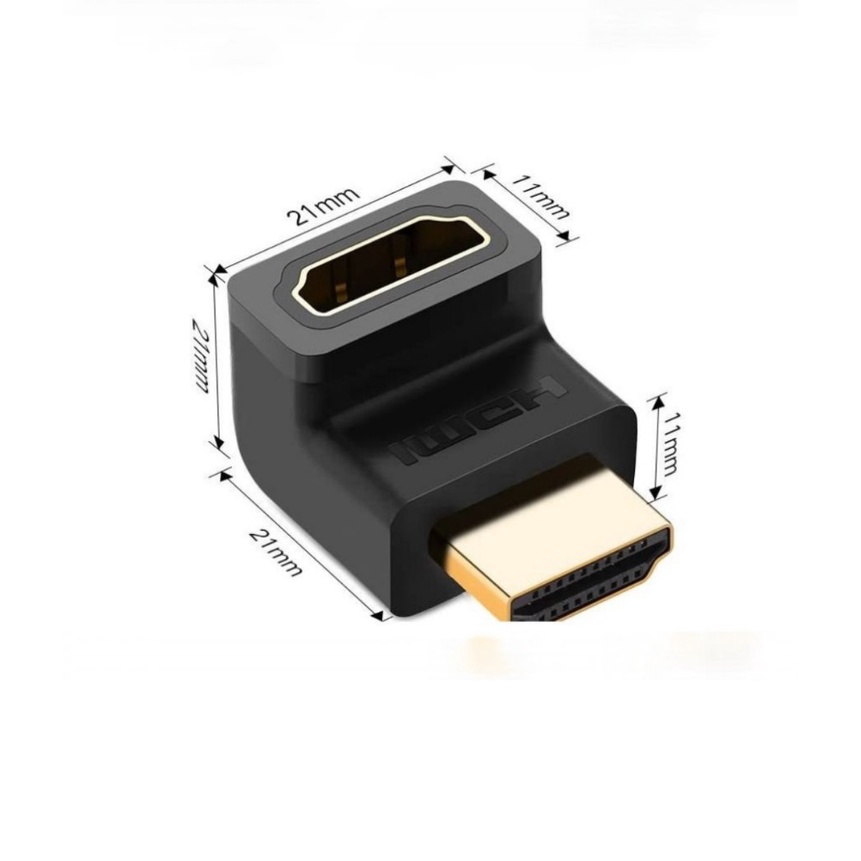 Đầu nối HDMI vuông góc 90 độ  Ugreen 20110 cao cấp - Hàng chính hãng