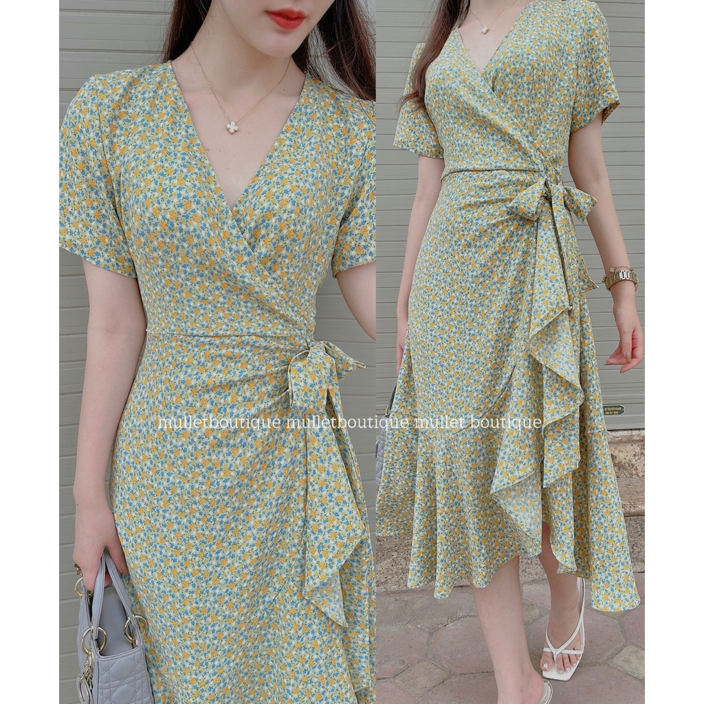 VÁY HOA NHÍ XANH BƠ