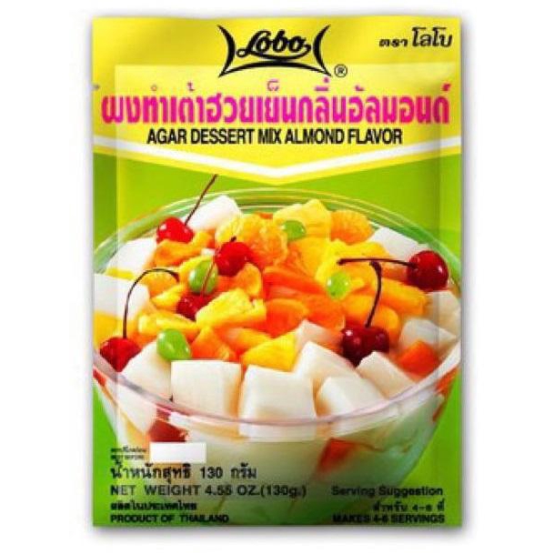 BỘT RAU CÂU HẠNH NHÂN LOBO THÁI 130G - AGAR DESSERT MIX ALMOND FLAVOR