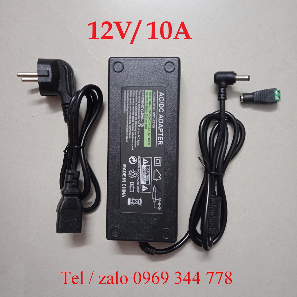 Nguồn adapter 12V - 10A đủ công suất