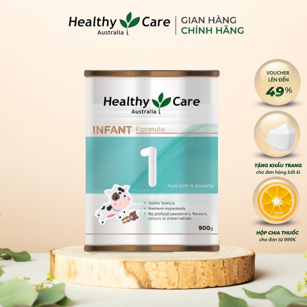 Combo sữa bột phát triển thể lực, trí não toàn diện Infant Formula Healthy Care trọn bộ sữa số 1 2 3