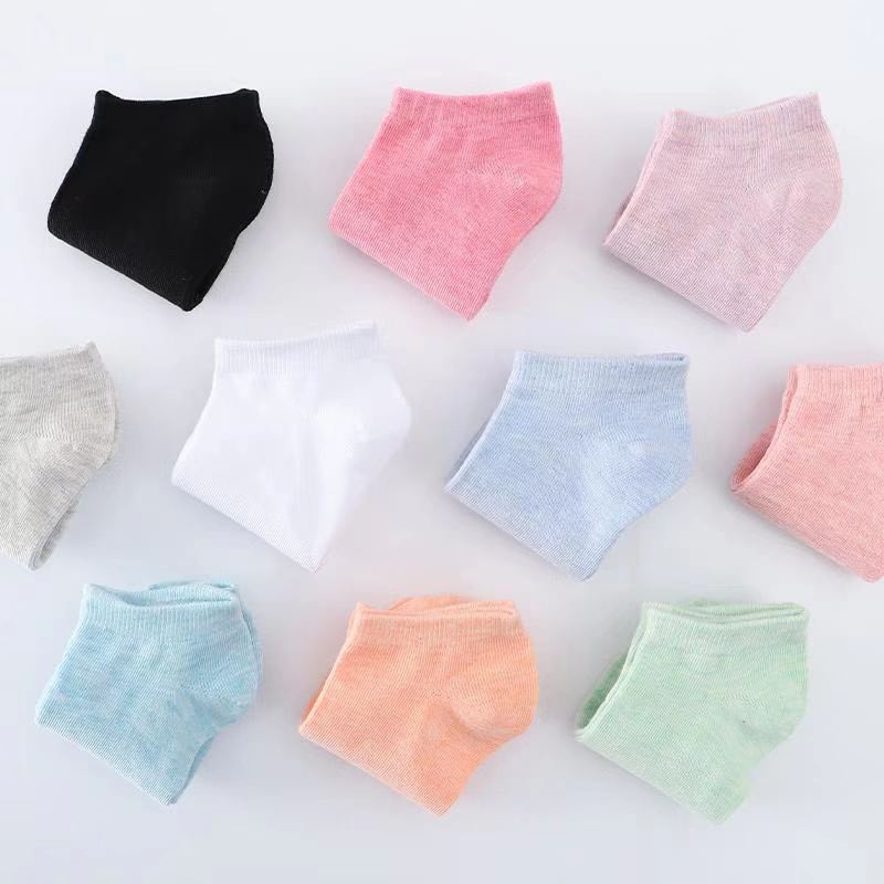 Tất vớ nữ cổ ngắn chất cotton trơn nhiều màu