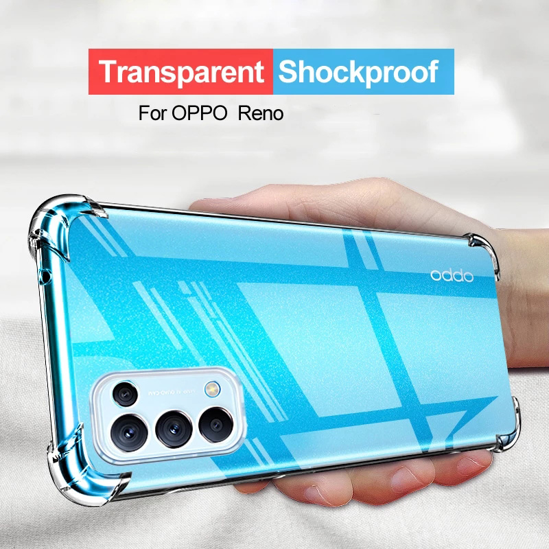 Ốp Điện Thoại Trong Suốt Chống Sốc Cho OPPO Reno 11 10 9 8 8T 8Z 7Z 7 6 6Z 5 4Z 4F 3 Reno11 Reno10 Reno9 Reno8 Reno8 T Reno7 Reno6 Reno5 Reno4 Pro+ Plus 2Z 2F 10X Zoom 5G 4G 2023 2024