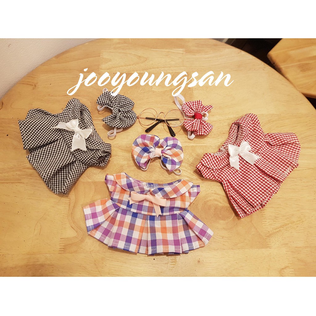 Set Đầm nơ cho búp bê