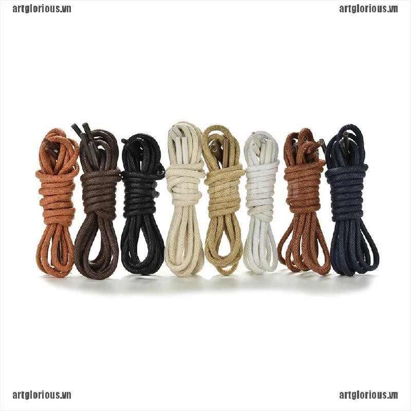 [artglorious] Dây Giày Bốt Da Brogues Đầu Tròn Sáp