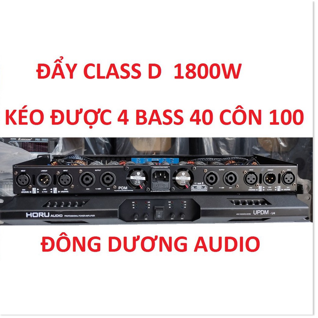 MAIN CÔNG SUẤT CLASS D 1800W X 4 KÊNH - CỤC ĐẨY CÔNG SUẤT LỚN UPDM U4