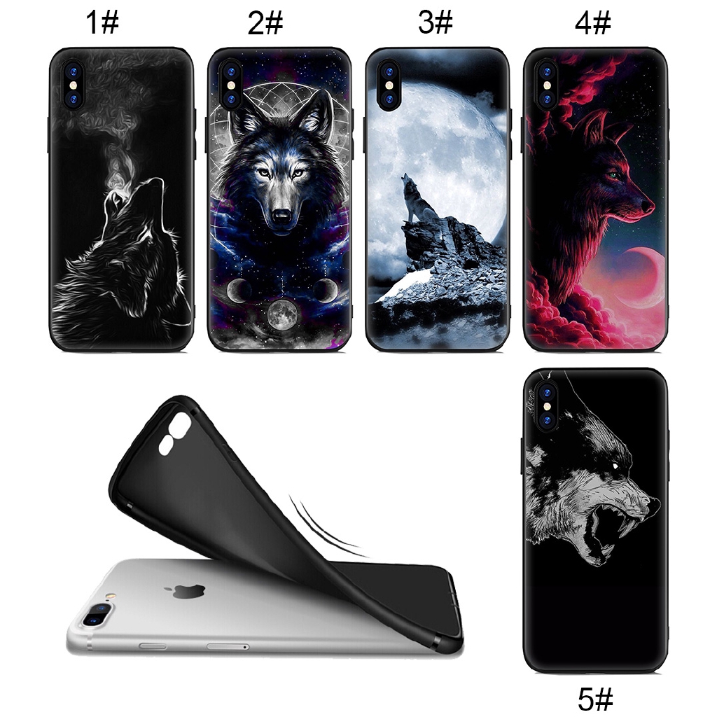 Ốp lưng họa tiết hình sói cá tính dành cho iPhone 5 6 ​​6S 7 8 X XR XS XS Max