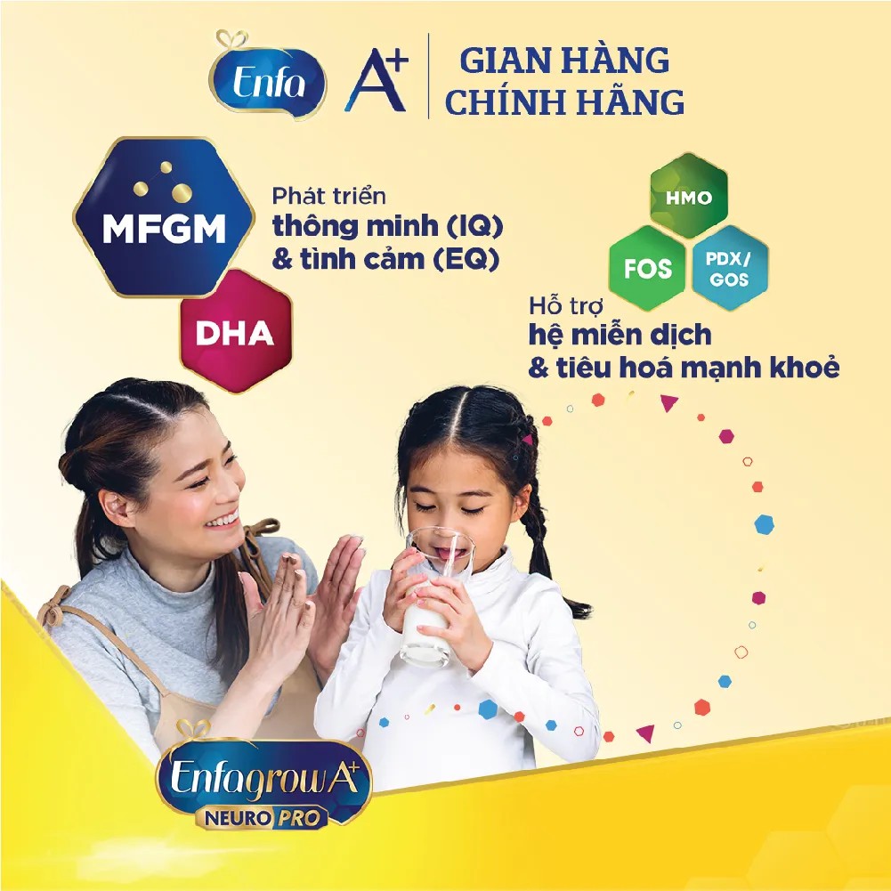 [Mã MKBESBD51 giảm 0.05 đơn 250K] [Đồ chơi xếp khối 46 chi tiết] Sữa bột Enfagrow A+ Neuropro 4 Vị thanh mát - 1.7kg