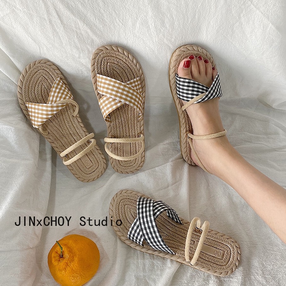 Giày sandal đế bằng thoải mái thời trang cho nữ