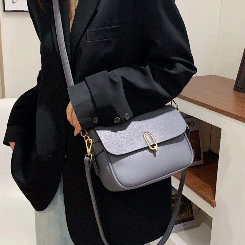 Túi Đeo Chéo Sức Chứa Lớn Màu Trơn Thời Trang Cho Nữ