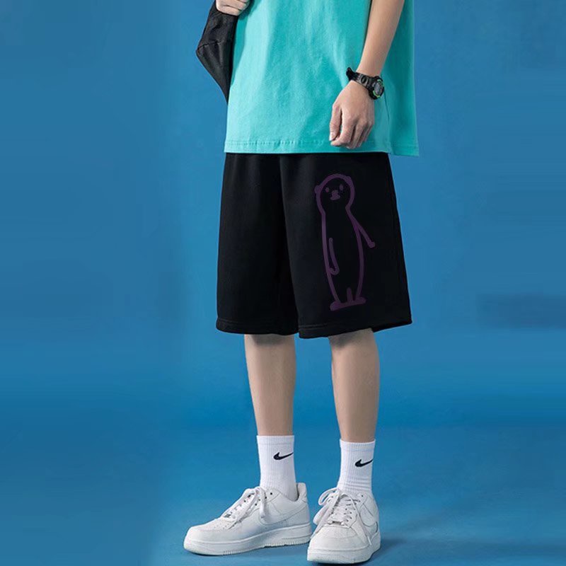 Quần ngắn ống rộng In Họa Tiết Chim Cánh Cụt Thời Trang Mùa Hè Cho Nam size M-8XL