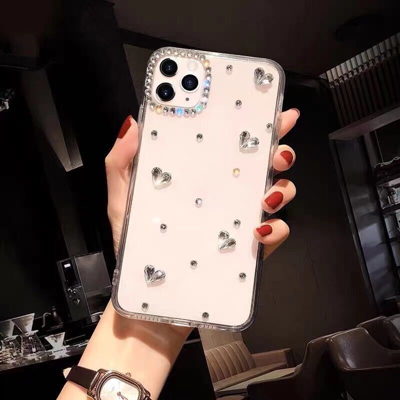 Ốp Điện Thoại tpu Mềm Chống Sốc Đính Đá Lấp Lánh Cho iphone 14 13 12 pro max 11 x xr xs max 7 8 plus