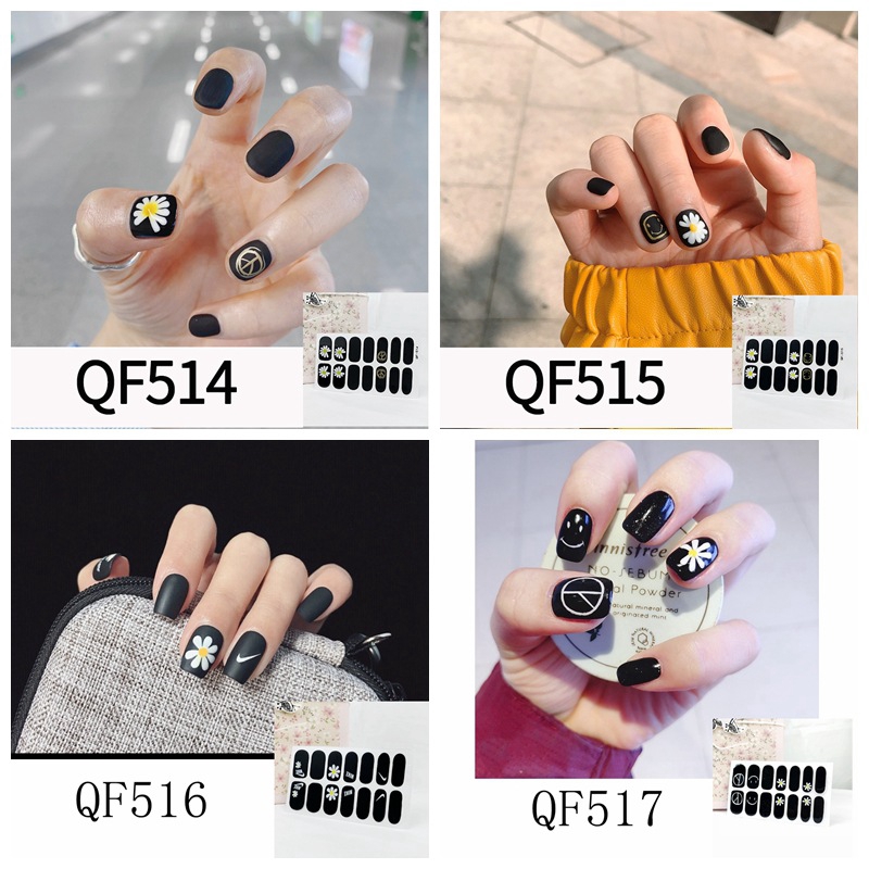 Miếng dán họa tiết hoa cúc xinh xắn chống thấm nước dùng trang trí móng tay