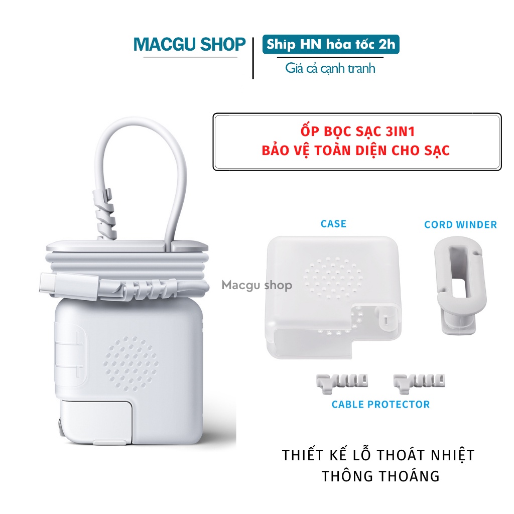Bọc sạc macbook jquanmel tản nhiệt