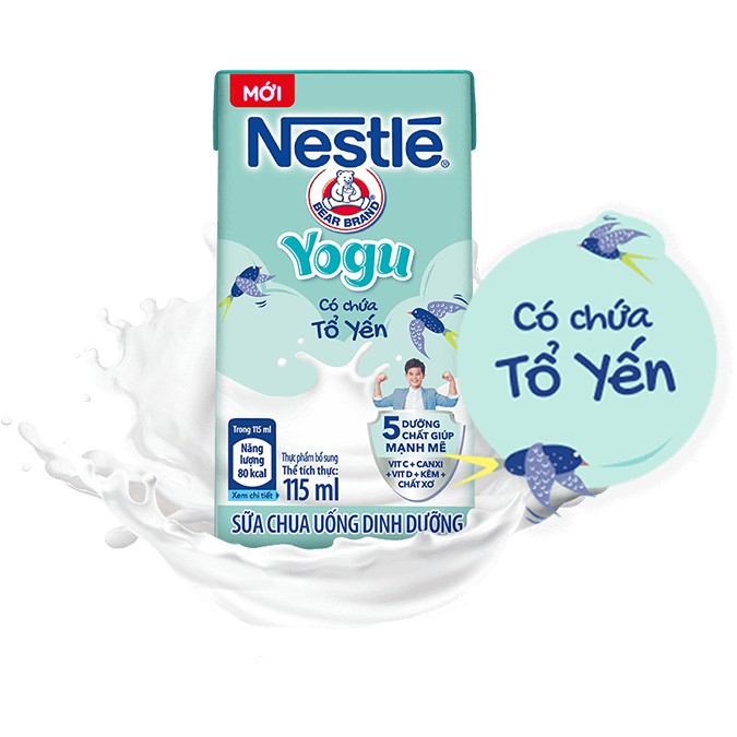 Lốc Sữa Nestle Gấu 4 hộp x 180ml nhiều vị (có đường, ít đường. socola, dâu, việt quất) | BigBuy360 - bigbuy360.vn