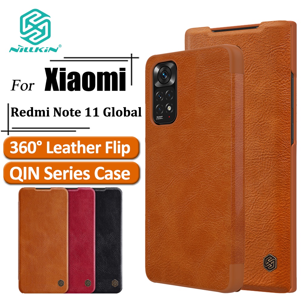 Bao Da Điện Thoại Nắp Lật Hiệu NILLKIN Có Giá Đỡ Cho Xiaomi Redmi Note 11