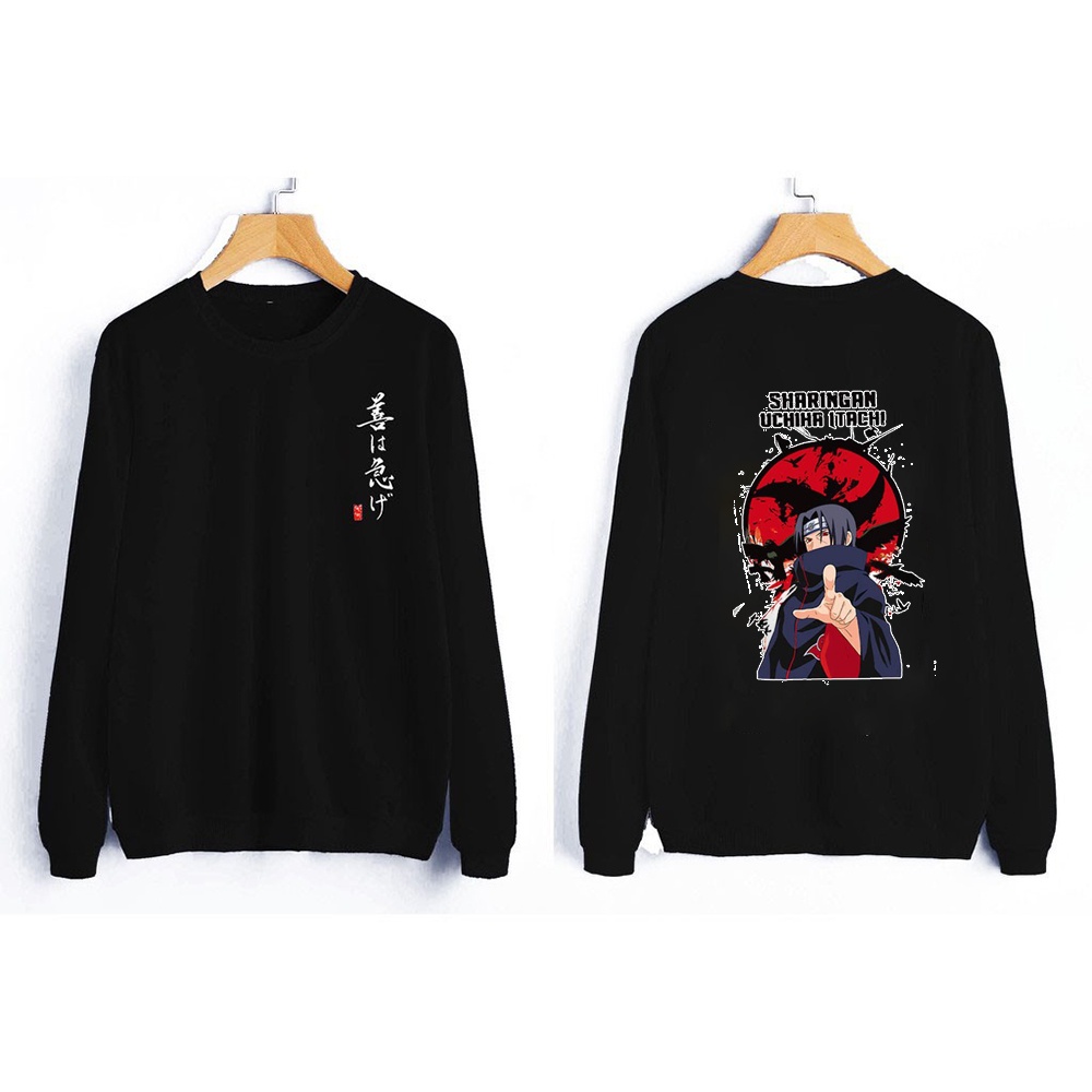 Áo Naruto - BST Áo nỉ sweater Naruto in hình uchiha - sasuke - kakashi mẫu đẹp