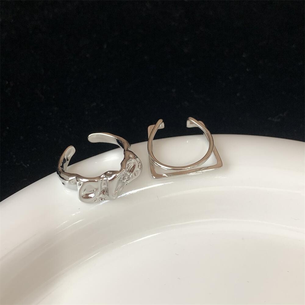 Nhẫn Hở Xếp Ly Phong Cách Harajuku Cá Tính Thời Trang Cho Nữ