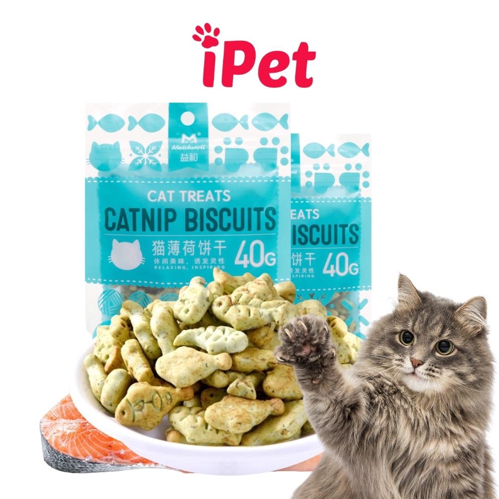 Bánh Thưởng Catnip Cho Mèo Cat Treats Biscuit, Thức Ăn Snack Huấn Luyện Mèo - iPet Shop