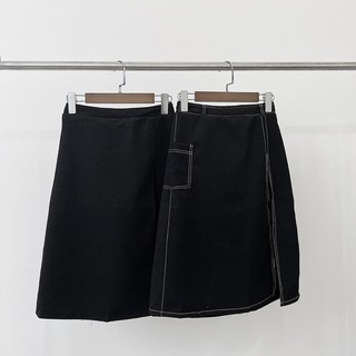 CHÂN VÁY MIDI XẺ VIỀN CHỈ