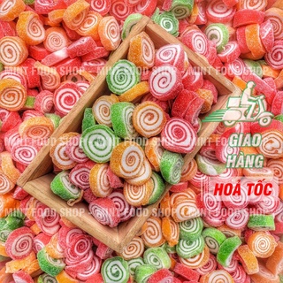 Kẹo xoắn dẻo thái lan vị trái cây lon 500gram - kẹo dẻo - kẹo trái cây