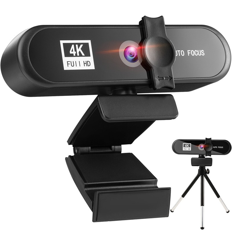 4K Video Conference Webcam Autofocus USB Web Camera with Micphone and Tripod for Meeting Live Broadcast HD PC Web Cam