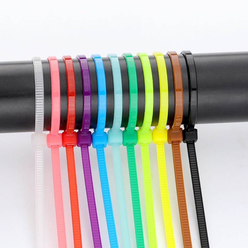 Dài 30cm - Bộ 100 cái dây thít nhựa, dây rút nhiều màu (chọn màu)