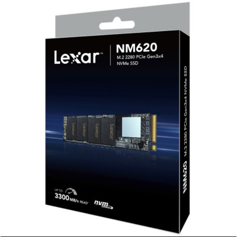 Ổ cứng SSD M2 PCIe Lexar NM620 256GB 512GB NVMe 2280 Gen 3x4- Bảo hành 3 năm