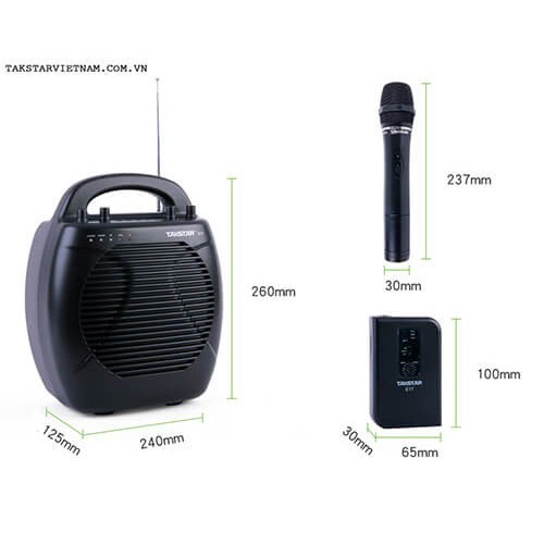 Máy trợ giảng TAKSTAR E17, Công suất 35w, loa, mic cài áo cho giáo viên, hướng dẫn viên