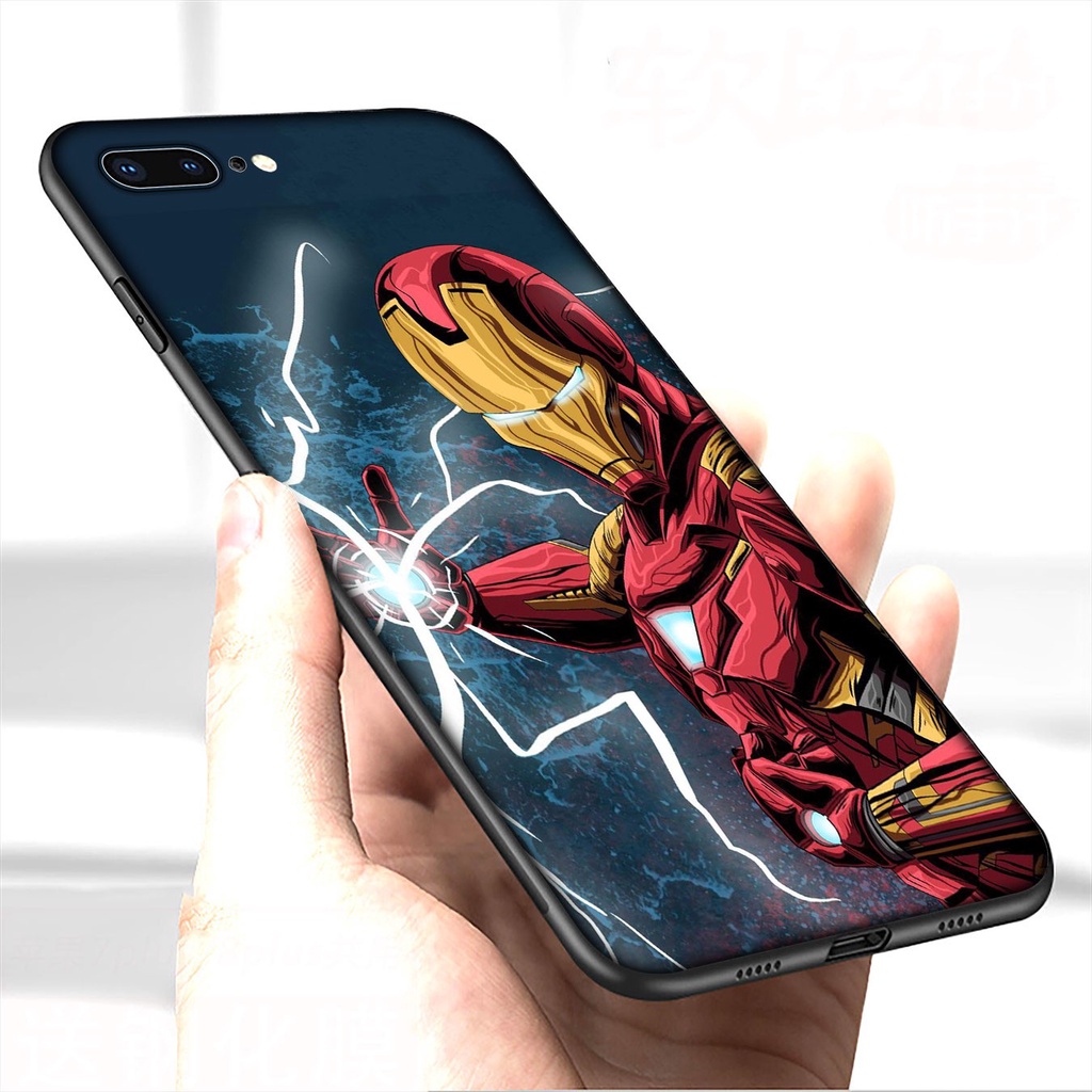 Ốp điện thoại silicone mềm hình Avengers Marvel Iron Man bảo vệ cho iPhone 11 Pro XR X XS Max 7 8 6 6s Plus