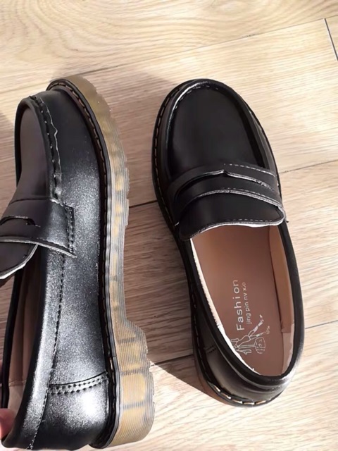 [Sẵn Đen 35] Giày Loafer Vintage mẫu mới 2020( Có ảnh thật ) | BigBuy360 - bigbuy360.vn