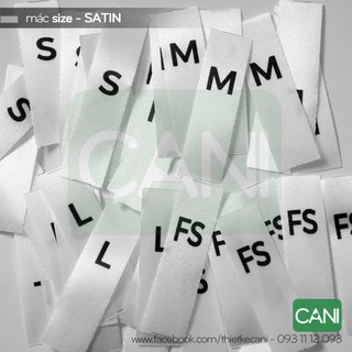 Mác Size cotton Mác size satin (Hàng có sẵn)