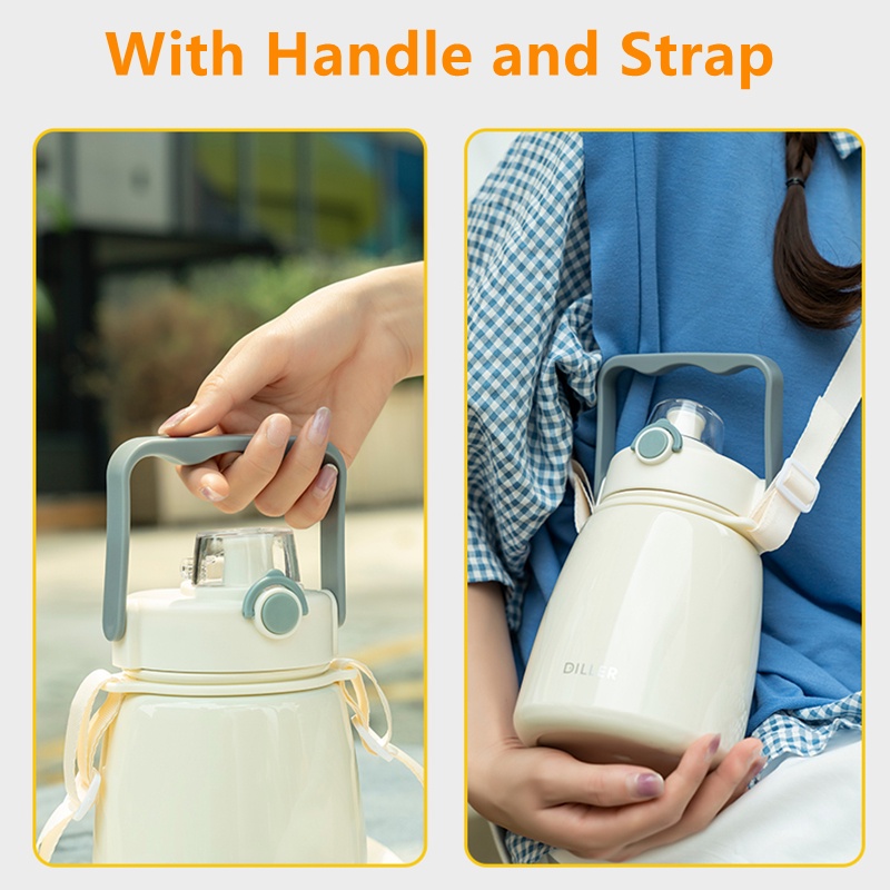 Bình nước giữ nhiệt DILLER MLH8996 thép không gỉ 1100ml tiện lợi