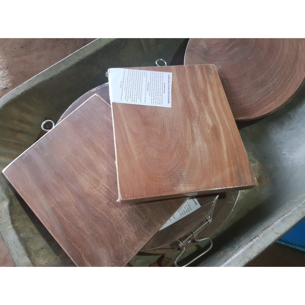 Thớt thái gỗ nghiến hình chữ nhật Thớt Nghiến Hoàng Linh nguyên mộc an toàn khi sử dụng