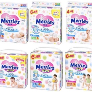 Bỉm merries dán /tã quần nb90/s82/m64/l54/m58/l44/xl38/xxl26