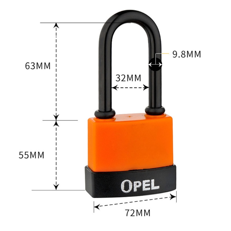 Ổ Khóa An Ninh Bằng Sắt Với Vỏ PVC Bảo Vệ Tiện Dụng