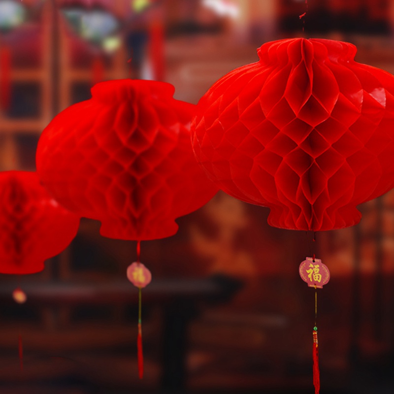 Lồng Đèn Đỏ Treo Trang Trí Năm Mới Phong Cách Trung Hoa