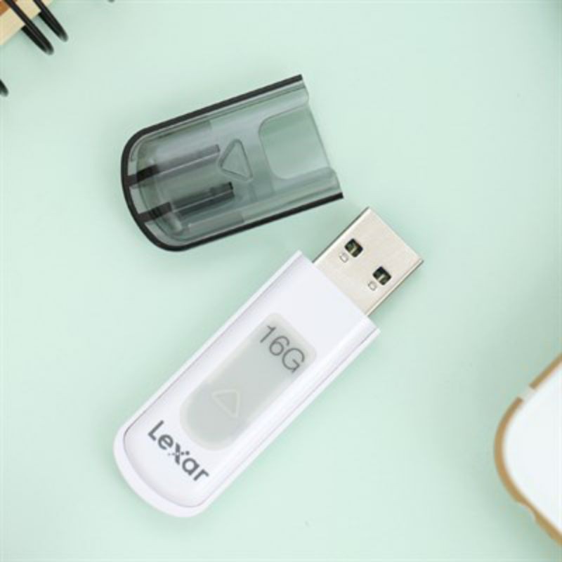 USB 3.0 Lexar V100 JumpDrive 16 GB Trắng Xám
