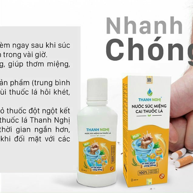 Nước súc miệng cai thuốc lá hiệu quả lắm, làm sao để cai thuốc lá