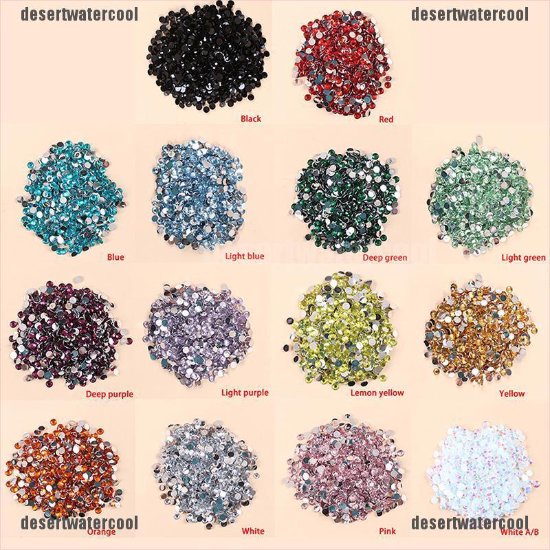 Bộ 1000 Hạt Đá Pha Lê Nhựa Resin 5mm Dùng Trang Trí Quần Áo / Móng Tay Nghệ Thuật