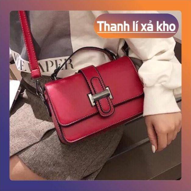 ⚡Flash Sale⚡ Túi Xách Nữ Đeo Chéo Dáng Hộp Khóa Họa Tiết Chữ H S291