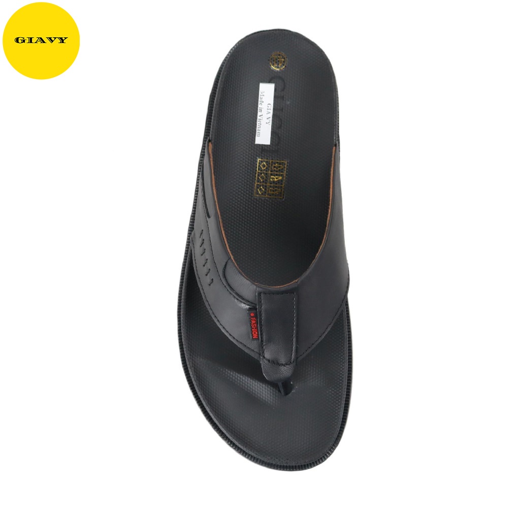 Dép kẹp nam, dép kẹp quai da đế cao DU5793/12 - GIÀY GIAVY