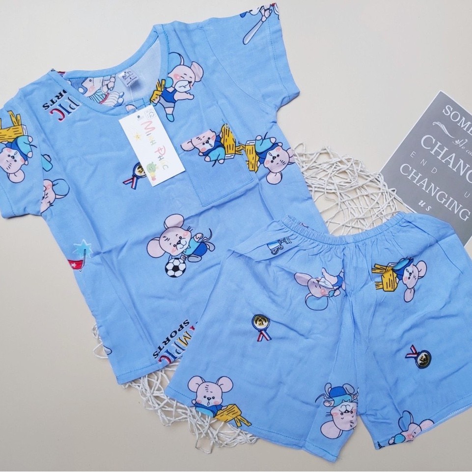 COMBO 2 bộ đồ bộ bé trai Tole Lanh CỘC TAY , chất vải Tôn lanh 2 da mềm, mịn, mát mùa hè, hàng Việt Nam chất lượng
