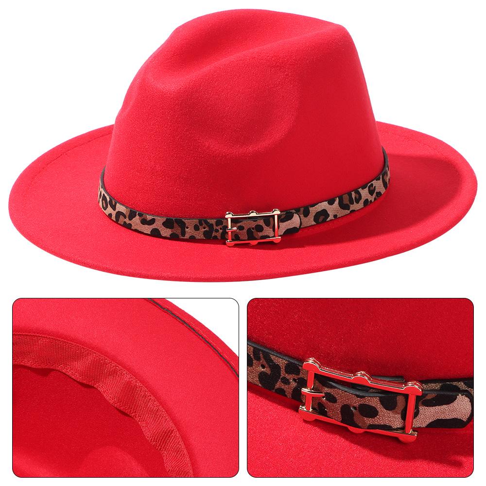 CACTU Mũ Rộng Vành Họa Tiết Da Báo Cá Tính Cho Nữ